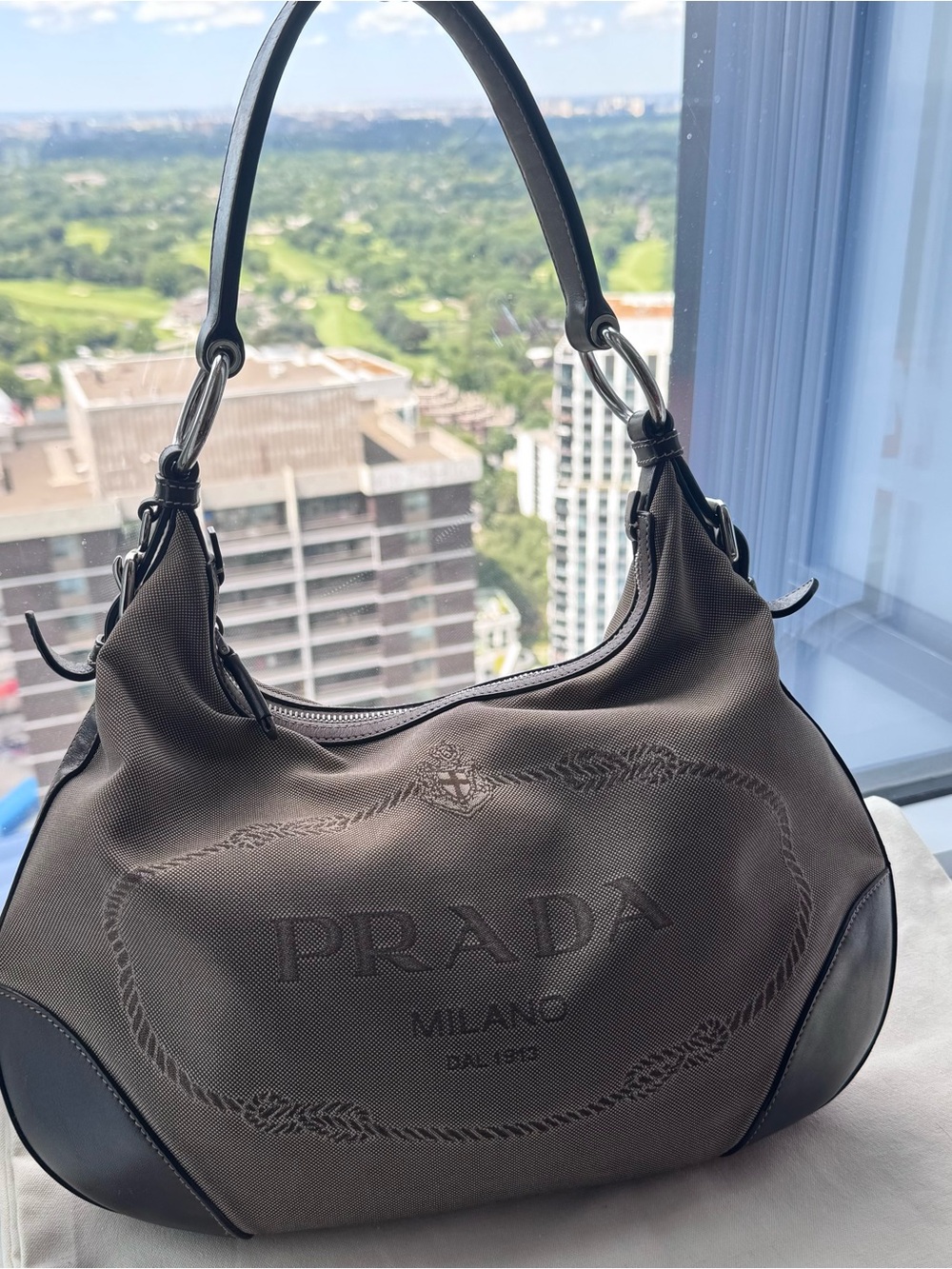 Vintage PRADA Jacquard Hobo Bag